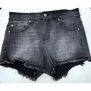 Altar’d State Cut Off Shorts Women’s Sz. 27/5 Black Denim Distressed Rockabilly